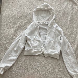 Brandy Melville White Cropped Jacket